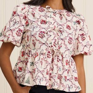 Floral Print Peplum Top
